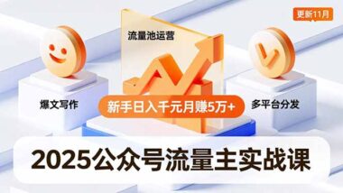 公眾號流量主變現系統培訓-助你月入數萬不是夢-資源網站